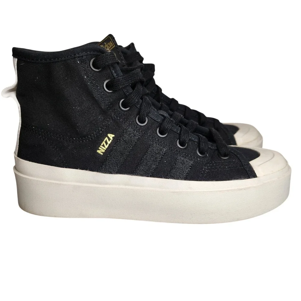 ADIDAS Originals Nizza Bonega Mid Sneakers Womens 7.5 Black White GZ4295